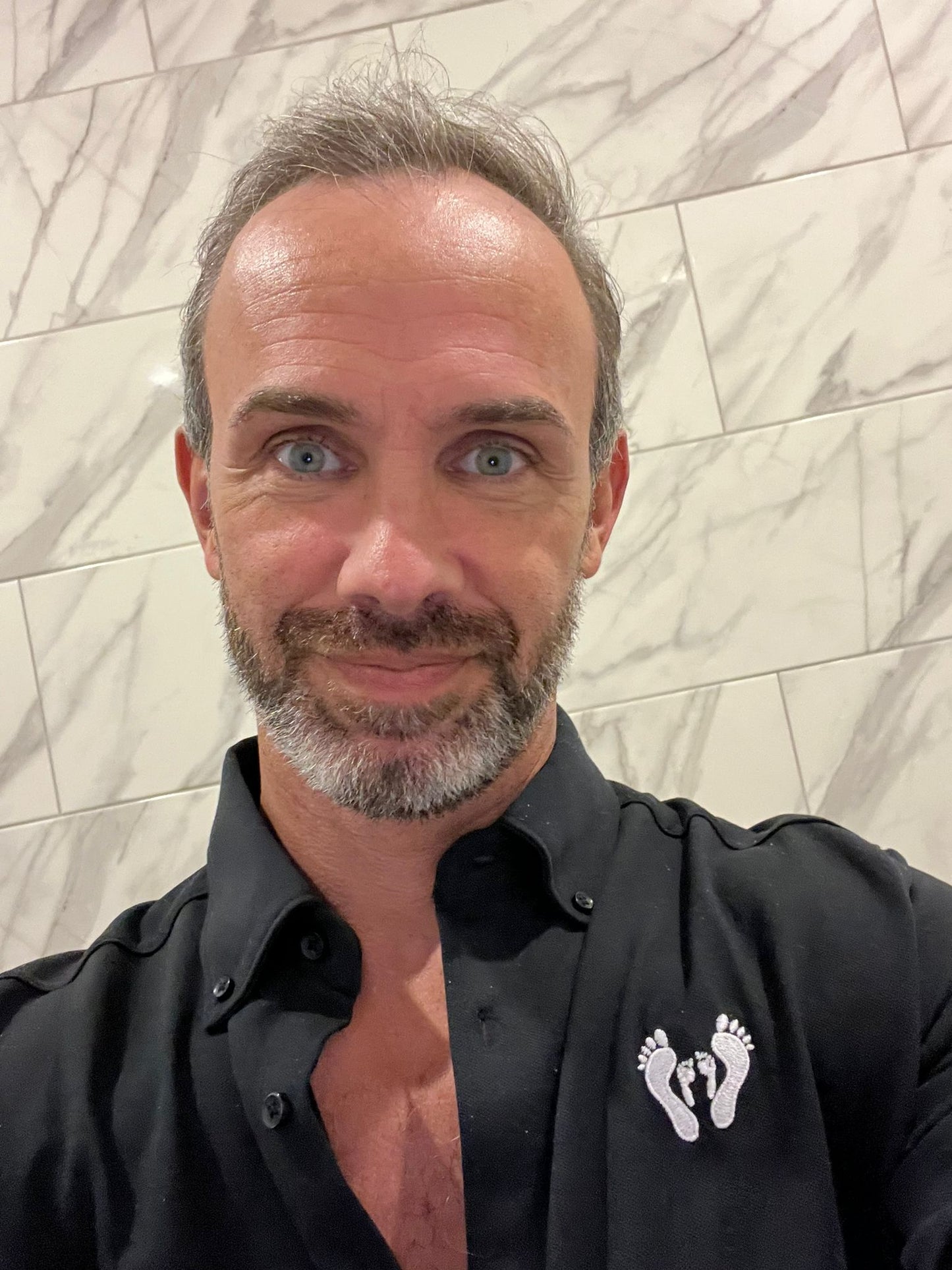 Long-Sleeve Footprints Shirt