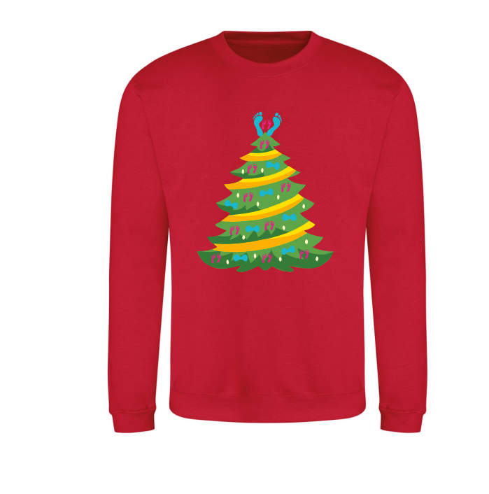 Adults Footprints Christmas Jumper