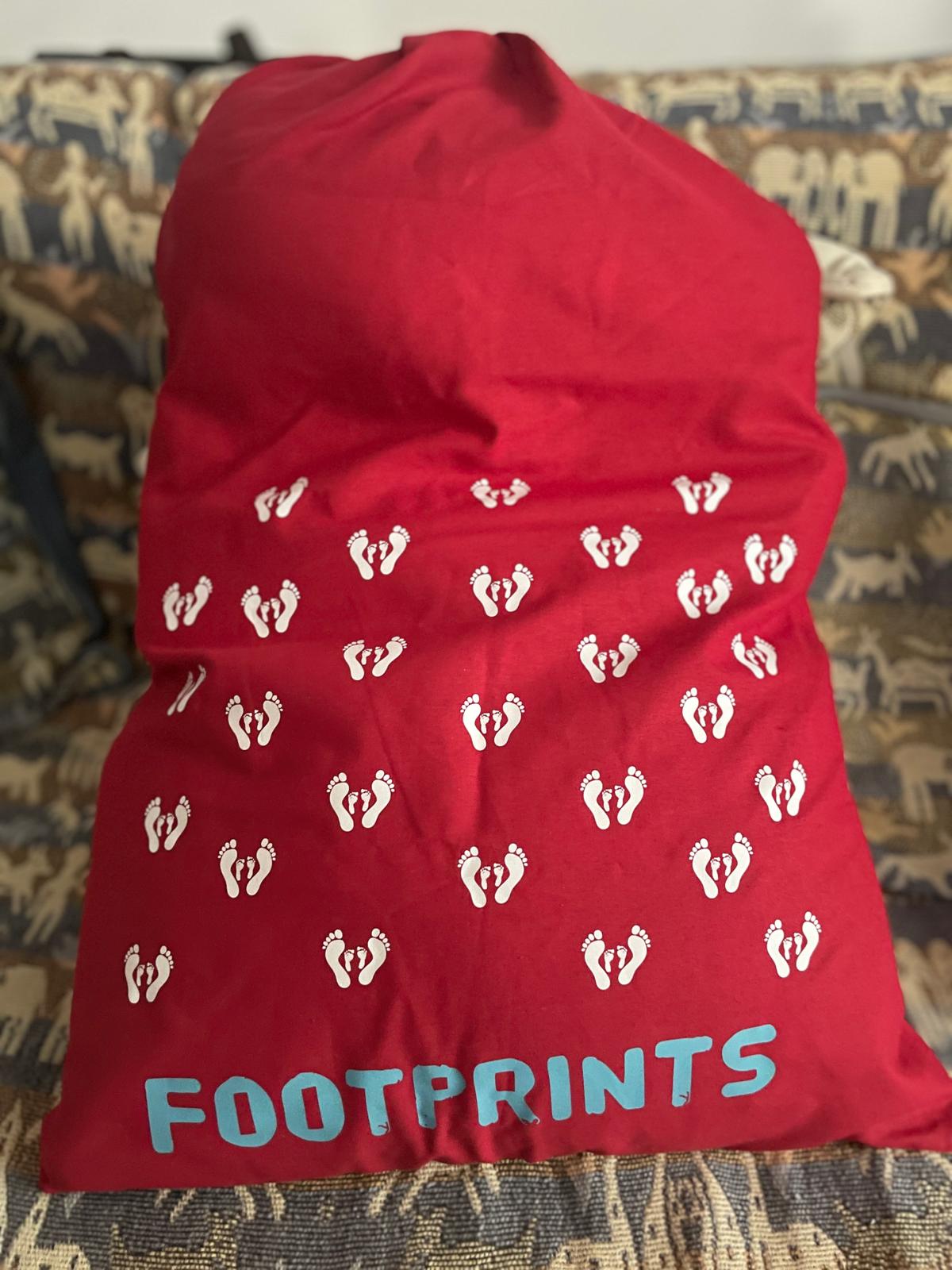 Footprints Christmas Stocking Sack