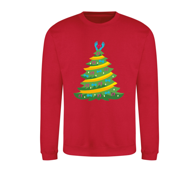 Children's Footprints Christmas Jumper